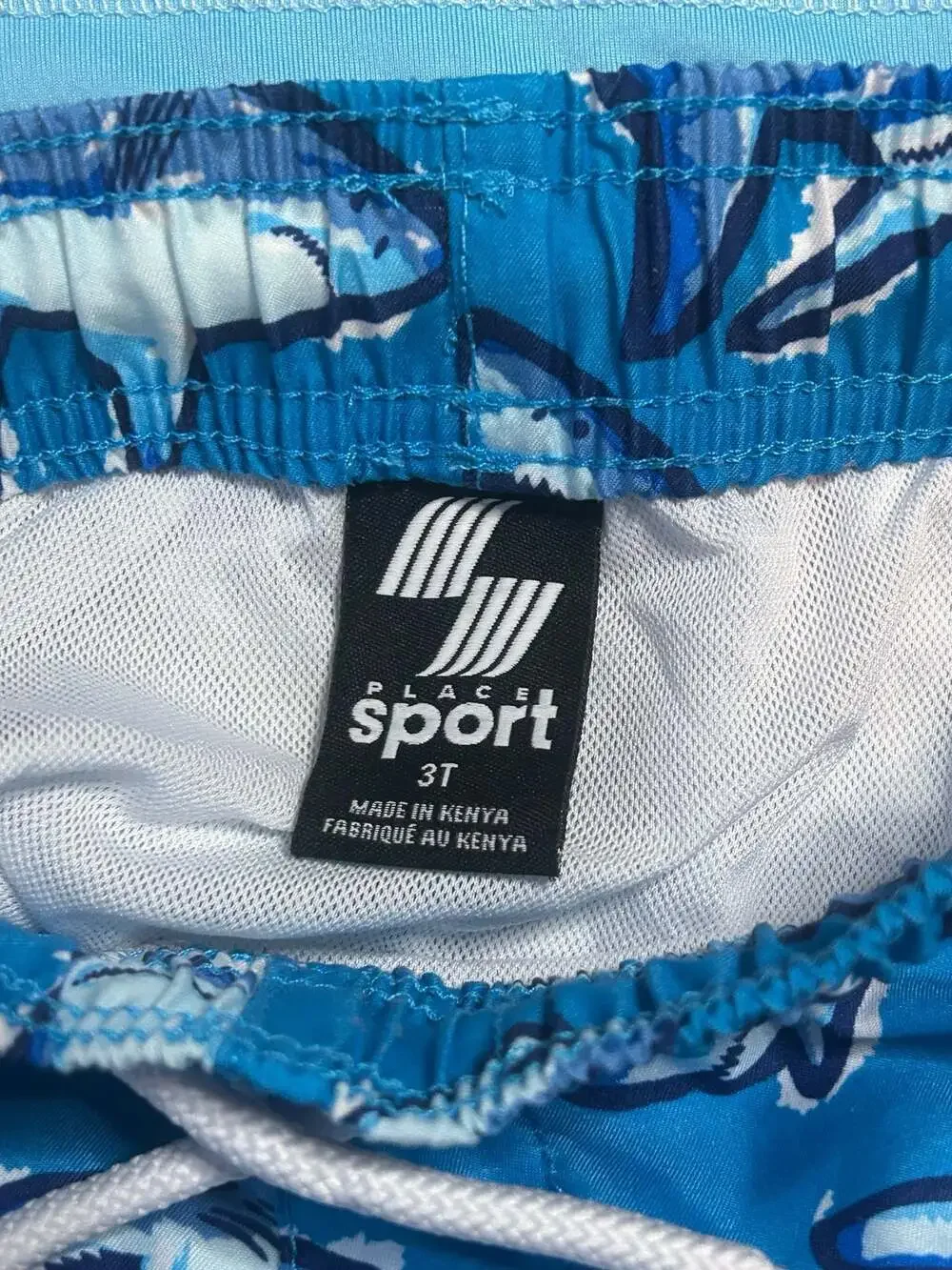 Place Sport Toddler Boys Shark Print 2-Piece Rashguard and Swim Trunks Set